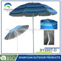 hot sale polyester with silver coating outdoor theme plastic tilt beach umbrella